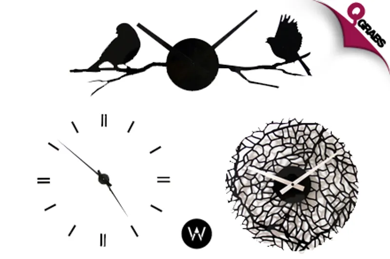 From QR175 Decorate your Home Interior with an Acrylic Wall Clock from Deworx Home Decor! (Up to QR650 Value)